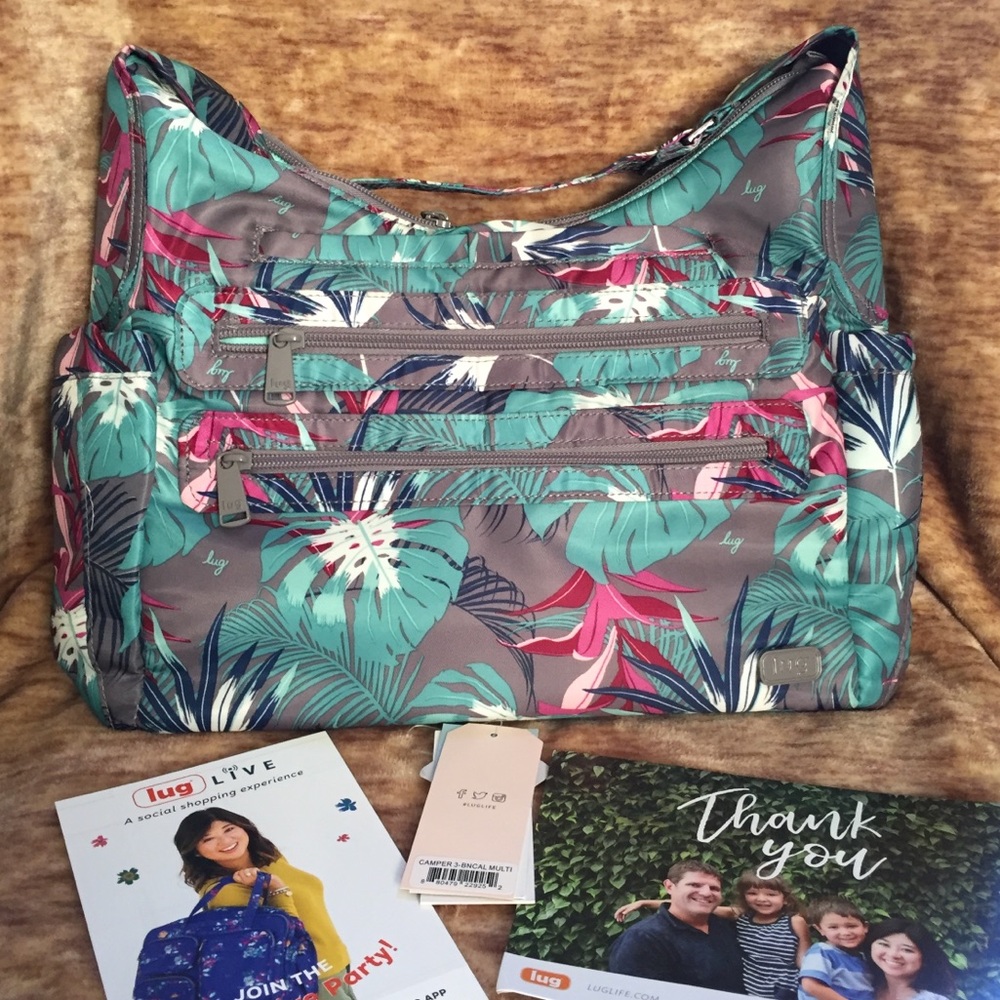 Lug Camper 3 Botanical Multi Shoulder Bag w RFID